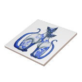 Blauwe wilde Siamese katten Tegeltje (Zijkant)