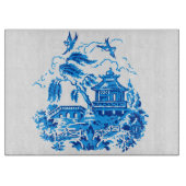 Blauwe wilde snijkaart snijplank (Voorkant)