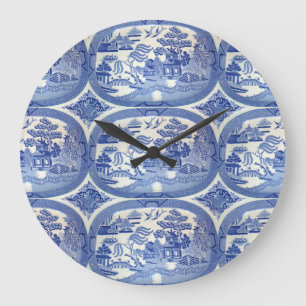 Blauwe Wilde Tijd - voeg  klasse aan uw muur toe Grote Klok