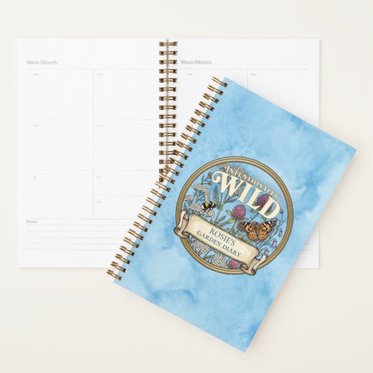 Blauwe Wilde Tuinplanner – Eigen Dagboek Planner (Display)