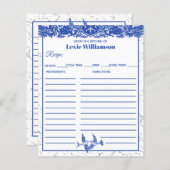 Blauwe wilde uit keuken van blauw en wit, aangepas (Voorkant / Achterkant)