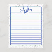 Blauwe wilde uit keuken van blauw en wit, aangepas (Achterkant)