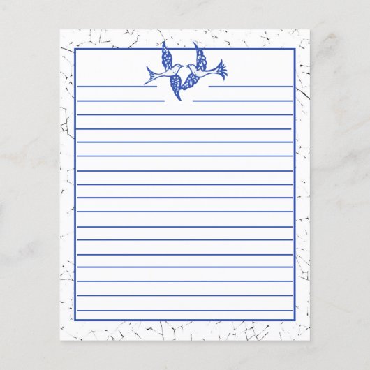 Blauwe wilde uit keuken van blauw en wit, aangepas (Achterkant)