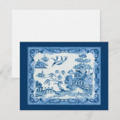 Blauwe wilde uitnodiging (Voorkant / Achterkant)