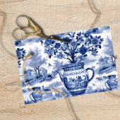 Blauwe wilde vasbloem tissuepapier