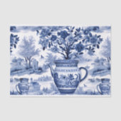 Blauwe wilde vasbloem tissuepapier (Voorkant)