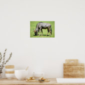 Blauwe wildebeest poster (Keuken)