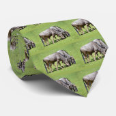 Blauwe wildebeest stropdas (Opgerold)