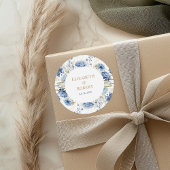 Blauwe Wildebloem Tuin Trouwnaam Sticker
