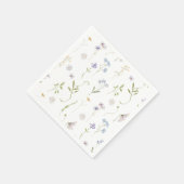 Blauwe Wildflower Floral elegante Baby Boy douche Servet (Hoek)