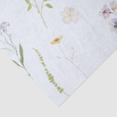 Blauwe Wildflower Floral elegante Baby Boy douche Tissuepapier (Detail)