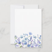 Blauwe Wildflower Floral Wedding Bedankt Card (Achterkant)