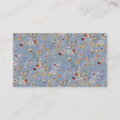 Blauwe Wildflower Luier Raffle Informatiekaartje (Achterkant)