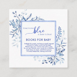 Blauwe Wildflower Something Blue Boeken voor Baby Informatiekaartje