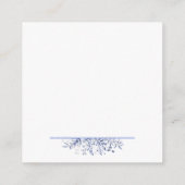 Blauwe Wildflower Something Blue Luier Raffle Informatiekaartje (Achterkant)