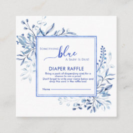 Blauwe Wildflower Something Blue Luier Raffle Informatiekaartje