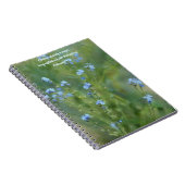 Blauwe Wildflowers Meadow Flower Art Prayer Journa Notitieboek (Rechterzijde)