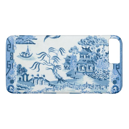  blauwe wilg Case-Mate iPhone case (Achterkant (Horizontaal))