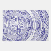 Blauwe Wilg China Patroon met gepersonaliseerde na Theedoek (Horizontaal)