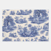 Blauwe wilg Decoupage Set van drie Inpakpapier Vel (Voorkant 2)