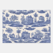 Blauwe wilg Decoupage Set van drie Inpakpapier Vel (Voorkant)