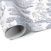 Blauwe Wilg in Grijs Blauw Lumbar PIllow Cadeaupapier (Rol Hoek)
