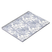 Blauwe wilg in grijs blauw notitieboek (Linkerzijde)