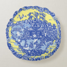 Blauwe Wilg Isle of Rabbits Geel Whimsical