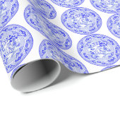 Blauwe wilg patroon [1912] cadeaupapier (Rol Hoek)