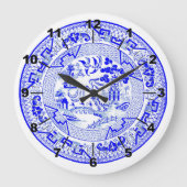 Blauwe wilg patroon [1912] grote klok (Voorkant)