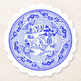 Blauwe wilg patroon [1912] kartonnen onderzetters