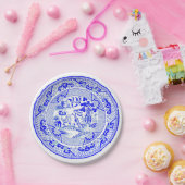 Blauwe wilg patroon [1912] papieren bordje (Feest)