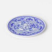 Blauwe wilg patroon [1912] papieren bordje (Gekanteld)