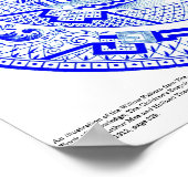 Blauwe wilg patroon [1912] poster (Hoek)