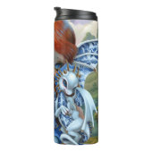 "Blauwe Wilgen Dragonlings" Thermosbeker (Geroteerd rechts)