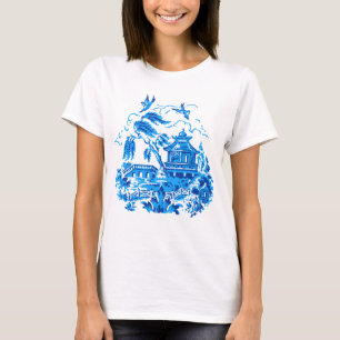 Blauwe Willow China Design t-shirt