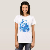 Blauwe Willow China Design t-shirt (Voorkant volledig)