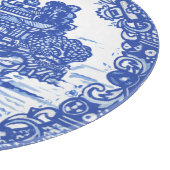 Blauwe Willow Fox Whimsical Bloemen Scène Vogels Snijplank (Hoek)