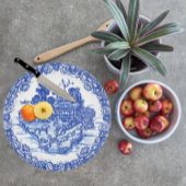 Blauwe Willow Fox Whimsical Bloemen Scène Vogels Snijplank