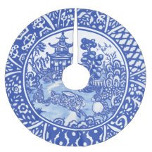 Blauwe Willow Oosterse Konijn Whimsical Blauw & Wi