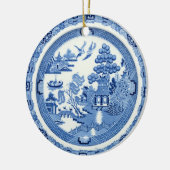 Blauwe Willow Round Ornament 2 Afbeeldingen (Links)