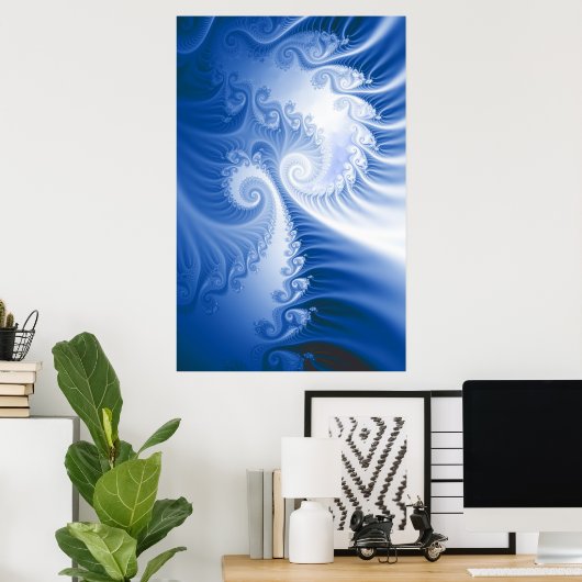 Blauwe wind poster (Thuiskantoor)