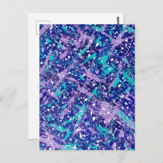 Blauwe winter Abstract Briefkaart (Voorkant / Achterkant)