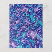 Blauwe winter Abstract Briefkaart (Voorkant)