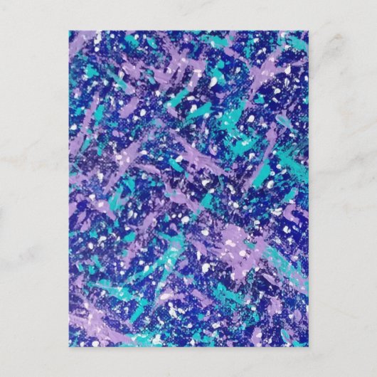 Blauwe winter Abstract Briefkaart (Voorkant)