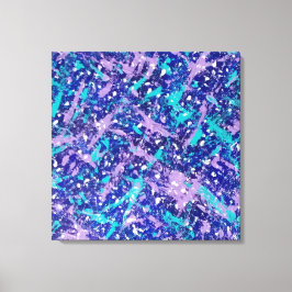 Blauwe winter Abstract Canvas Afdruk