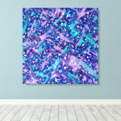 Blauwe winter Abstract Canvas Afdruk (Insitu (Houten vloer))
