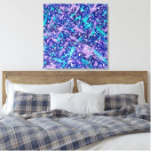 Blauwe winter Abstract Canvas Afdruk (Insitu (Slaapkamer))