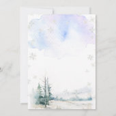 Blauwe Winter Arctische Dieren Pijnboom Baby showe Kaart (Achterkant)