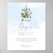 Blauwe winter Baby het is koud buiten luier loteri Poster (Voorkant)